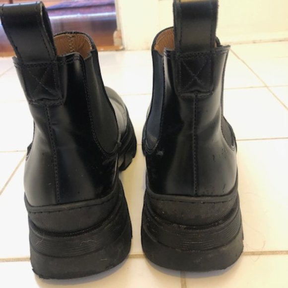 & Other Stories Leather Chunky Boot - W 9.5 - Picture 10 of 10